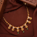 Curved Ball Lakshmi Gold Necklace