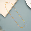 Modern Two Tone Gold Bead Long Chain