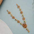 Square Emerald Lakshmi Gold Necklace