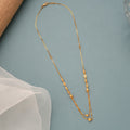 Gold Antique Step Chain Necklace