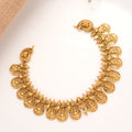 Traditional Peacock Coin Lakshmi Golden Necklace