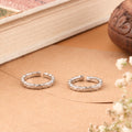 Simple Geometric line Silver Toe Ring