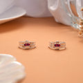 Stylish Red Enamel Silver Toe Ring
