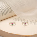 Pink and Green Heart Enamel Silver Toe Ring