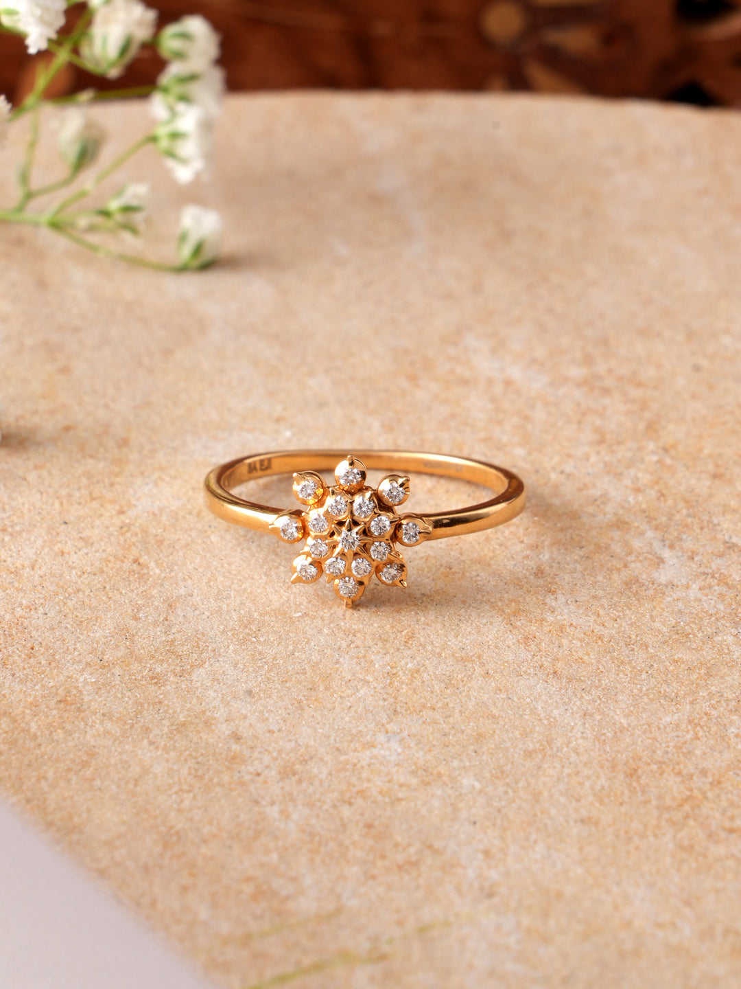 Brilliant Fireworks Diamond Gold Ring