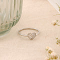 Elegant Heart Design Silver Ring