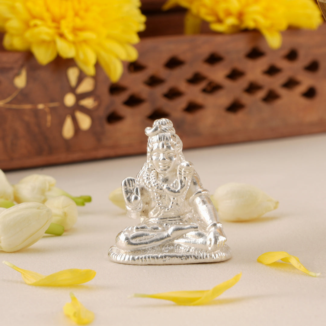 Spiritual Lord Shiva Silver Idol