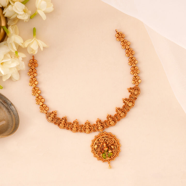 Goddess Lakshmi Pendant Nagas Necklace