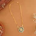Emerald Floral Design Swarovski Necklace
