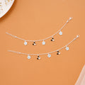 Minimal Mickey Mouse Silver Baby Anklets
