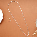 Dual Arrow Link Pattern Silver Men’s Chain