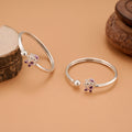 Sweet Kitty Princess Silver Baby Bangle