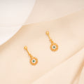 Elegant Green with White Stone Floral Golden Koppu
