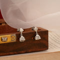 Stylish Square Pattern Silver Jhumka