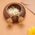 Kerala Style Temple Inspired Golden Jumka