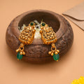 Bold Lakshmi Motif Golden Stud