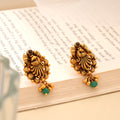 Stylish Peacock with Feather Golden Stud