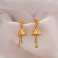 Stylish Floral Design Golden Drops Jhumka