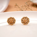 Antique Lakshmi Round Design Golden Stud