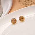 Antique Lotus Lakshmi Sunburst Golden Stud