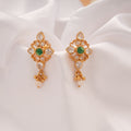 Premium Design Stone Golden Earring