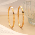 Classic Gold Plated Textured Bangles