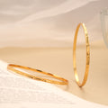 Elite Gold Plated Diamond Cut Bangles
