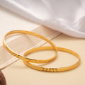 Fancy Swirl Design Golden Bangle