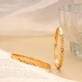 Ethnic Gold Plated Cross Cut Bangles
