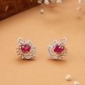 Sparkle Swarovski with Single Ruby Stud