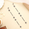 Dual Tone Leaf Antique Silver Anklet