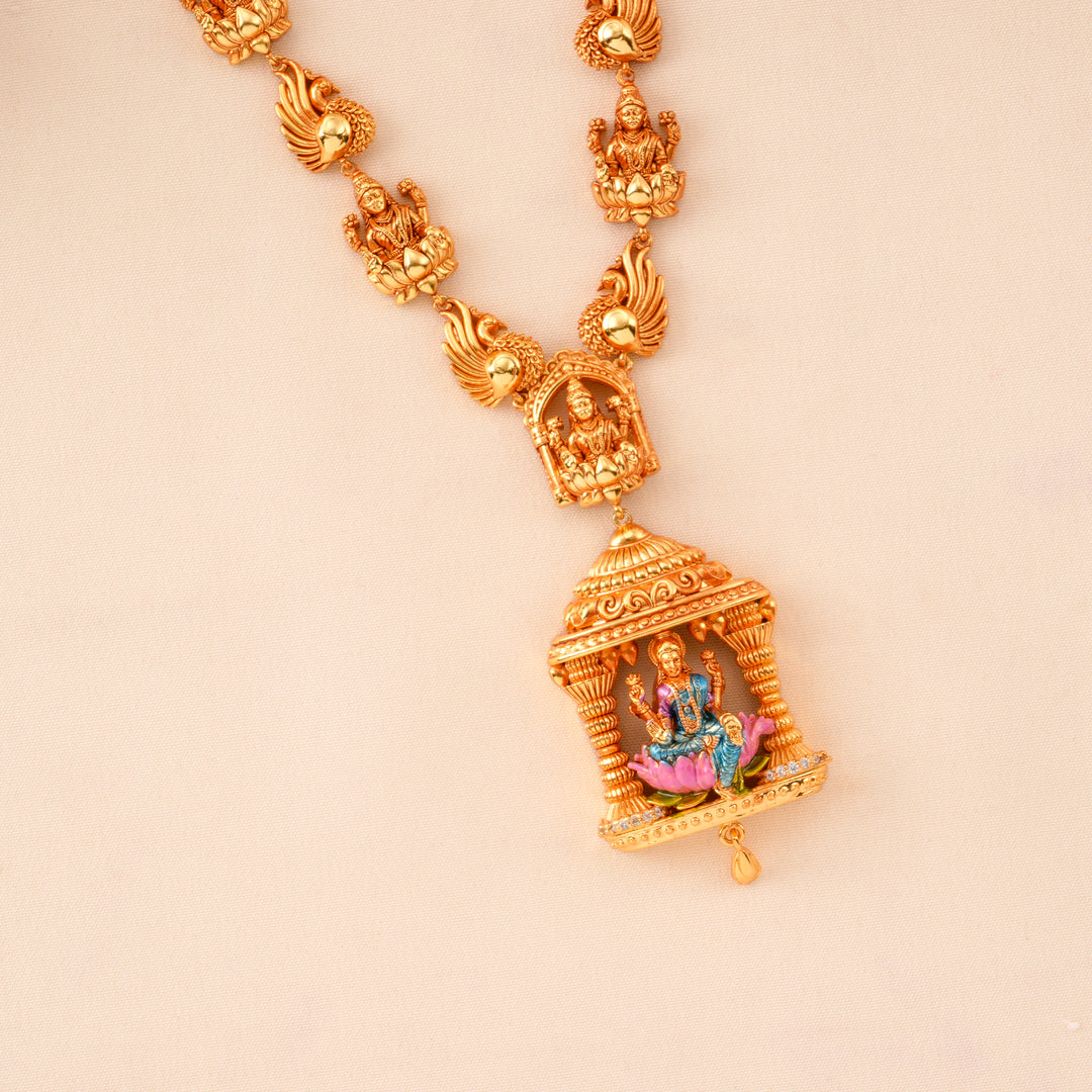 Goddess Lakshmi-Peacock Nagas Necklace