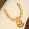 Traditional Matte Golden Mango Pattern Necklace