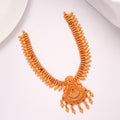 Nagas Mango Drops with Lakshmi Pendant Golden Necklace