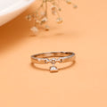 Trendy Dangling Padlock Silver Ring