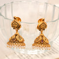 Temple Arch with Ruby & Pearls Antique Jhumka