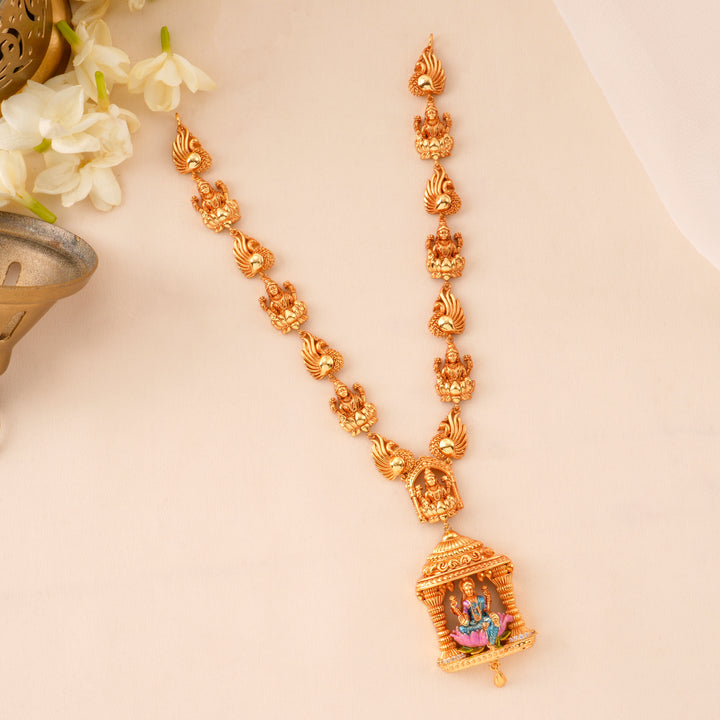 Goddess Lakshmi-Peacock Nagas Necklace