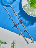 Ruby Bloom Floral Antique Anklet