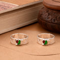 Charming Enamel Silver Toe Ring