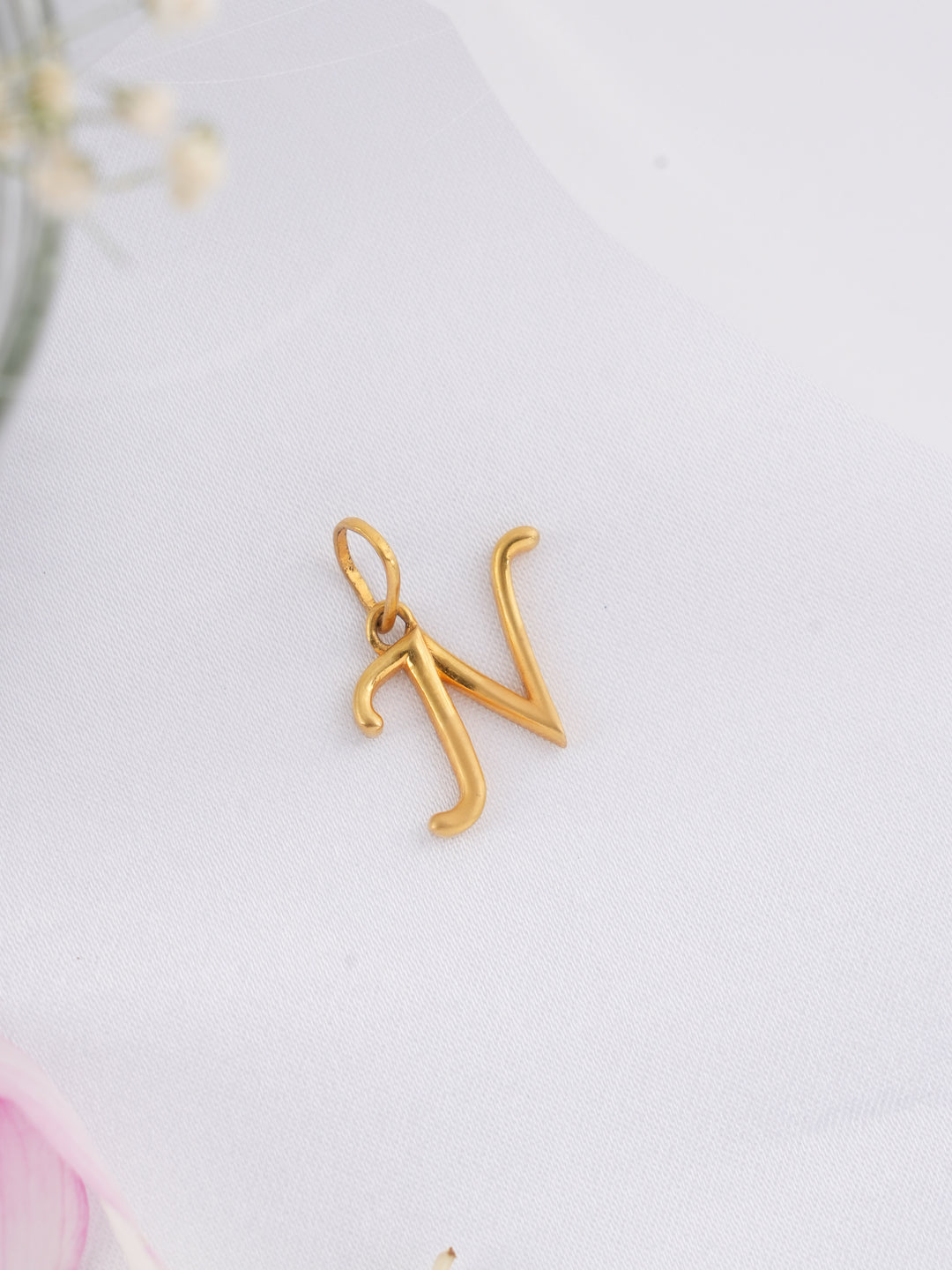 Premium Gold N Initial Pendant