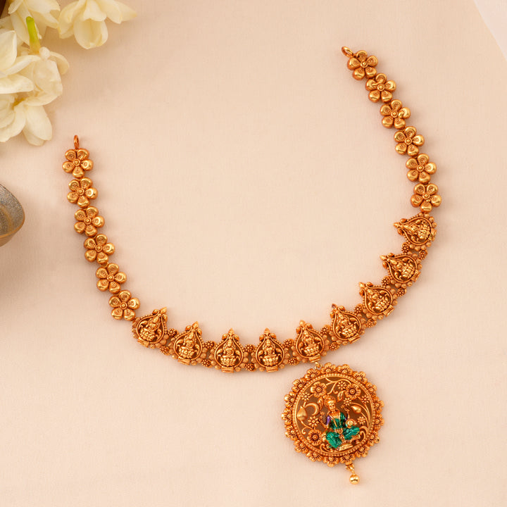 Royal Lakshmi Pendant Nagas Necklace