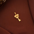 Romantic Gold Charm Heart Key Pendant