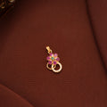 Beautiful Ruby Floral with Stone Gold Pendant