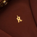 Textured Gold Letter H Initial Pendant