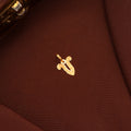 Ethnic Gold Letter V Pendant
