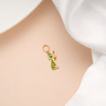 Tiny Charm Vel Peacock Enamel Gold Pendant