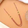 Traditional Two Layer Ruby Stone Golden Haram