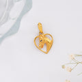 Gold Heart Design Horse Pendant