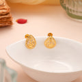 Plain Teardrop and Stone Gold Stud