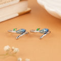 Classic Dual Blue Enamel Silver Toe Ring